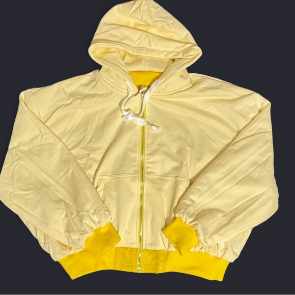 NWT Women’s Yellow Reversible Hooded Jacket - Picture 9 of 10